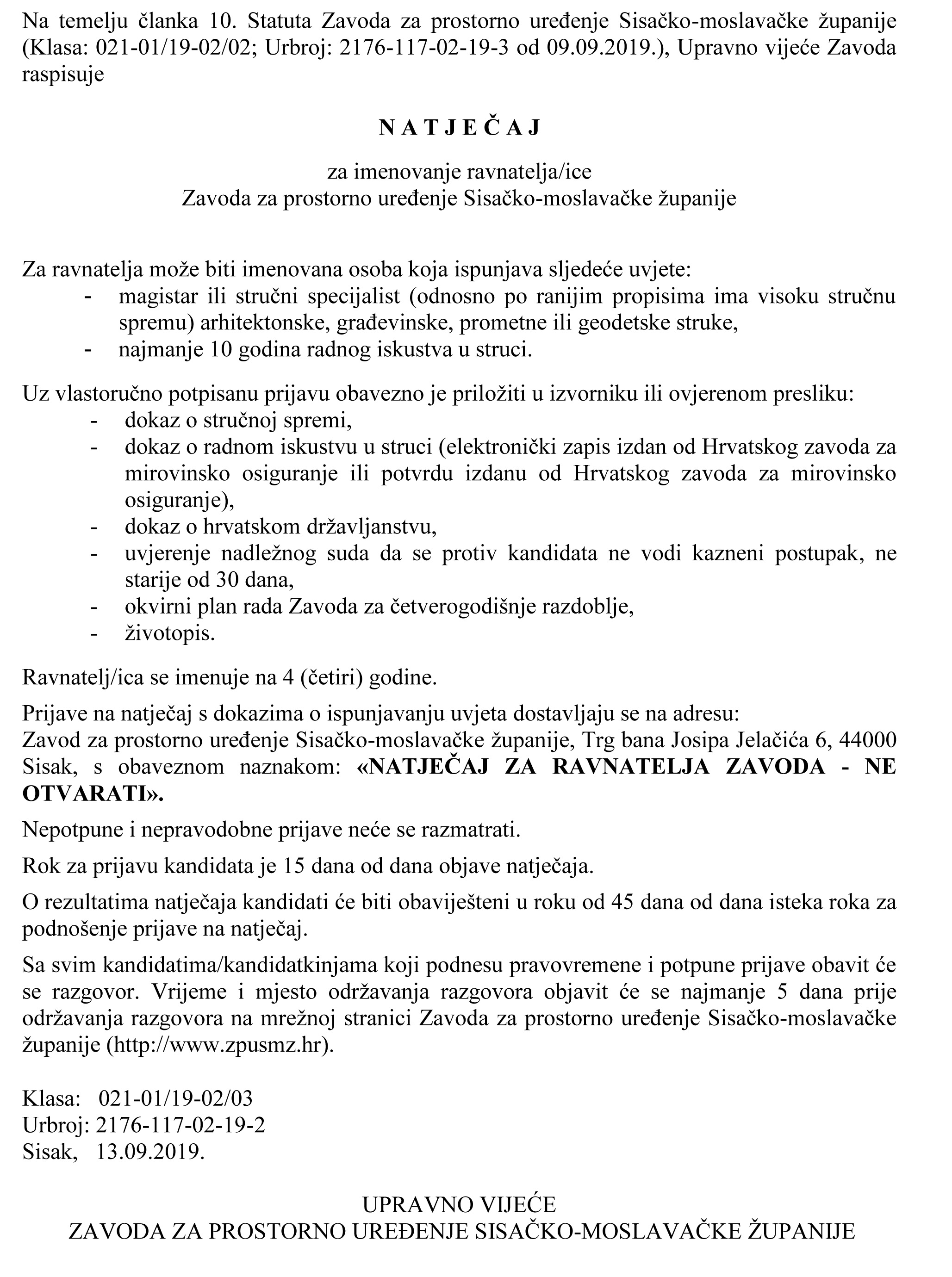 Na temelju članka 14