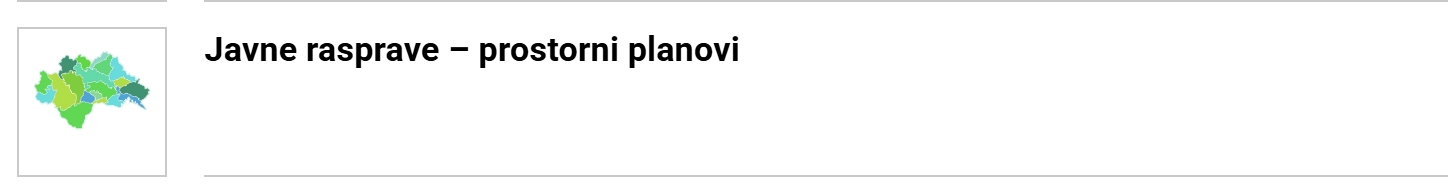 Javne rasprave – prostorni planovi